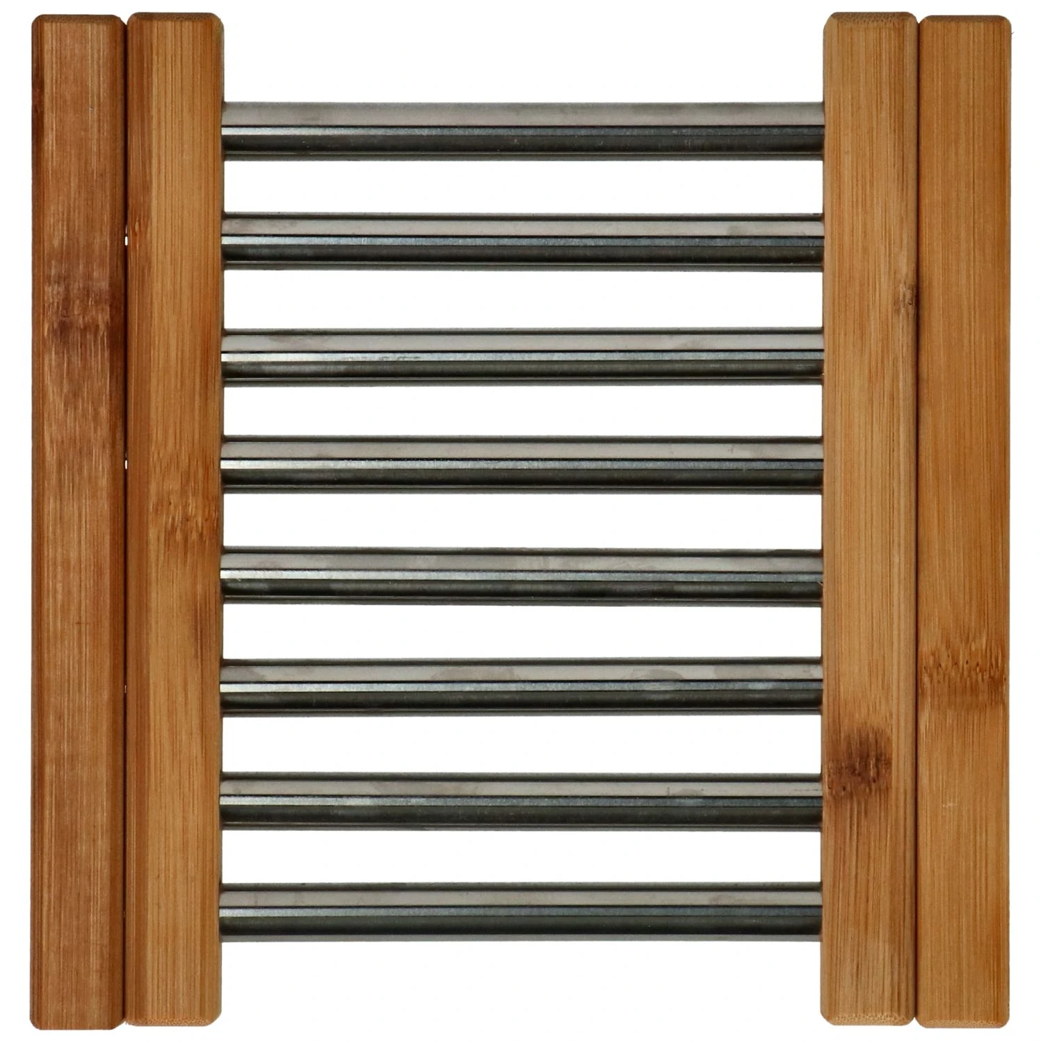 Onderzetter RVS Met Bamboe 21,5 X 22 Cm 6 Onderzetter RVS Met Bamboe 21,5 X 22 Cm - Afbeelding 5