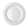 Dutch Rose Amsterdam Loft Dinerbord Plat 26 Cm Wit Glitter