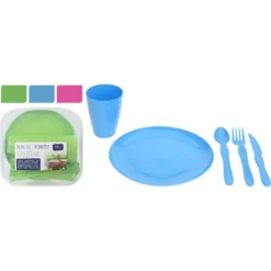 Merkloos Picknick Set 31 Delig Plastic 3 Assorti Kleuren -Aanbiedingen Keuken Slim Winkel 101 0449 1 3