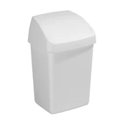 Sunware Delta Prullenbak Met Swingdeksel 10L Wit