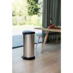 Curver Decobin Pedaalemmer Ovaal 40L Zilver -Aanbiedingen Keuken Slim Winkel 101 1125 4 1 1