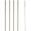 Gusta Rvs Rietjes + Borstel Goud 4 Stuks -Aanbiedingen Keuken Slim Winkel 101 1203 1 3