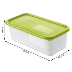 Rotho Diepvriesdozen Set 3 X 1,2 L DOMINO Lime Groen -Aanbiedingen Keuken Slim Winkel 101 1605 1 2