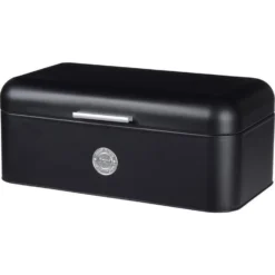 Excellent Houseware Broodtrommel Metaal Zwart42 X 22 X 16 Cm