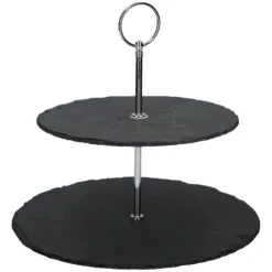 Alpina Etagère 2 Laags Leisteen 25 X 24 Cm