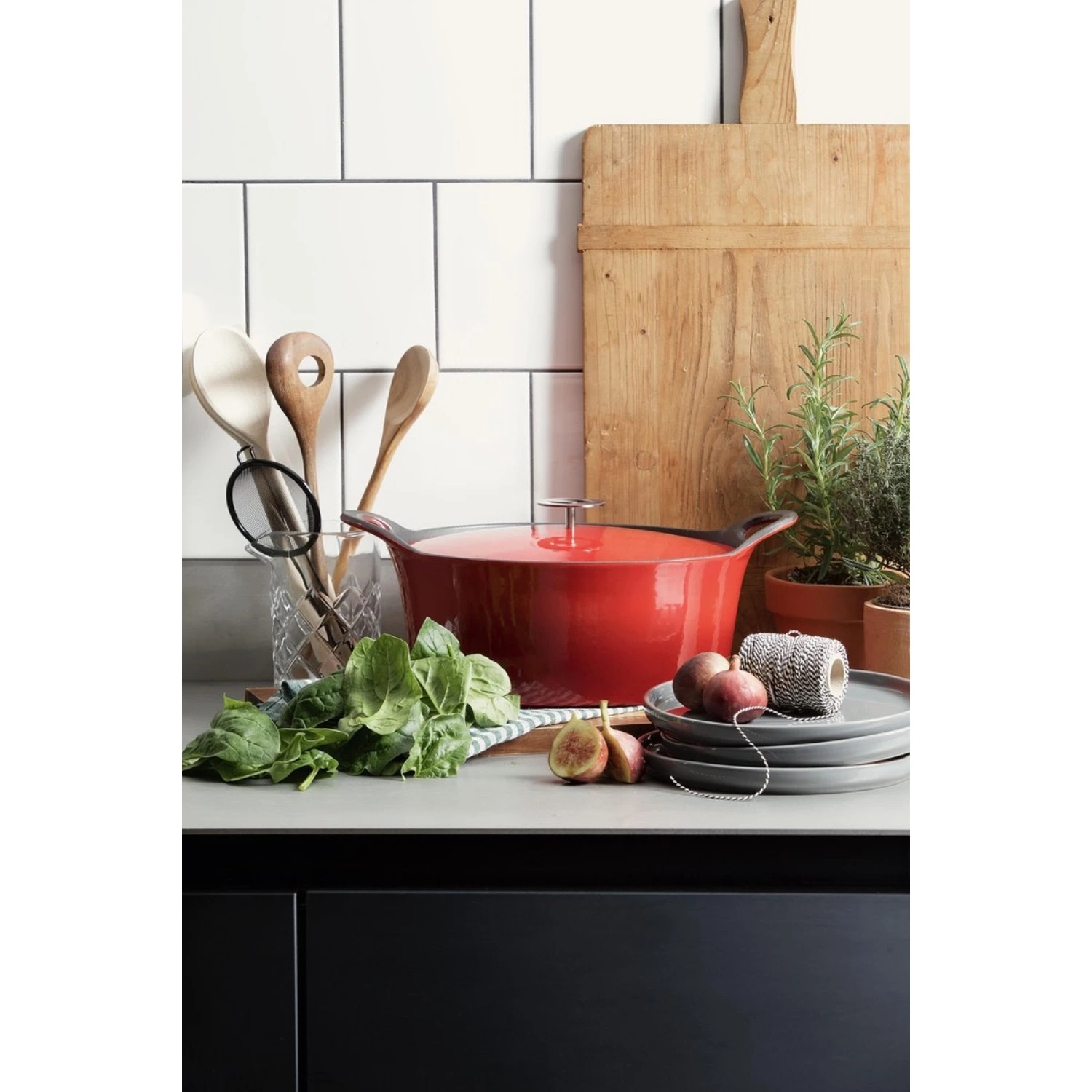 Cuisinox Gietijzeren Braadpan Ø29 Ovaal Volcan Rood Geëmailleerd 4 Cuisinox Gietijzeren Braadpan Ø29 Ovaal Volcan Rood Geëmailleerd - Afbeelding 2