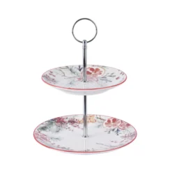 Excellent Houseware Etagere 2-laags Porselein 2 Assorti