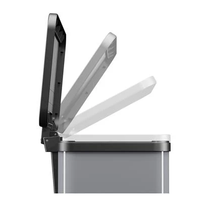 Hailo Öko Duo Plus Pedaalemmer 3X9L Metallic Grijs 4 Hailo Öko Duo Plus Pedaalemmer 3X9L Metallic Grijs - Afbeelding 3