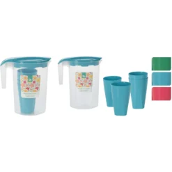 Excellent Houseware Schenkkan Met 4 Glazen 3 Assorti -Aanbiedingen Keuken Slim Winkel 101 6990 4 1