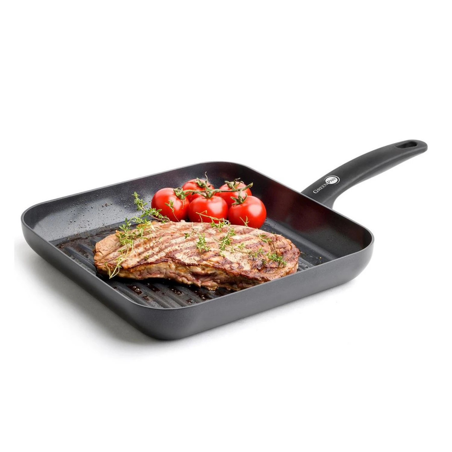 GreenPan Cambridge Black Grillpan Ø28 Cm (voor Alle Warmtebronnen) 4 GreenPan Cambridge Black Grillpan Ø28 Cm (voor Alle Warmtebronnen) - Afbeelding 2