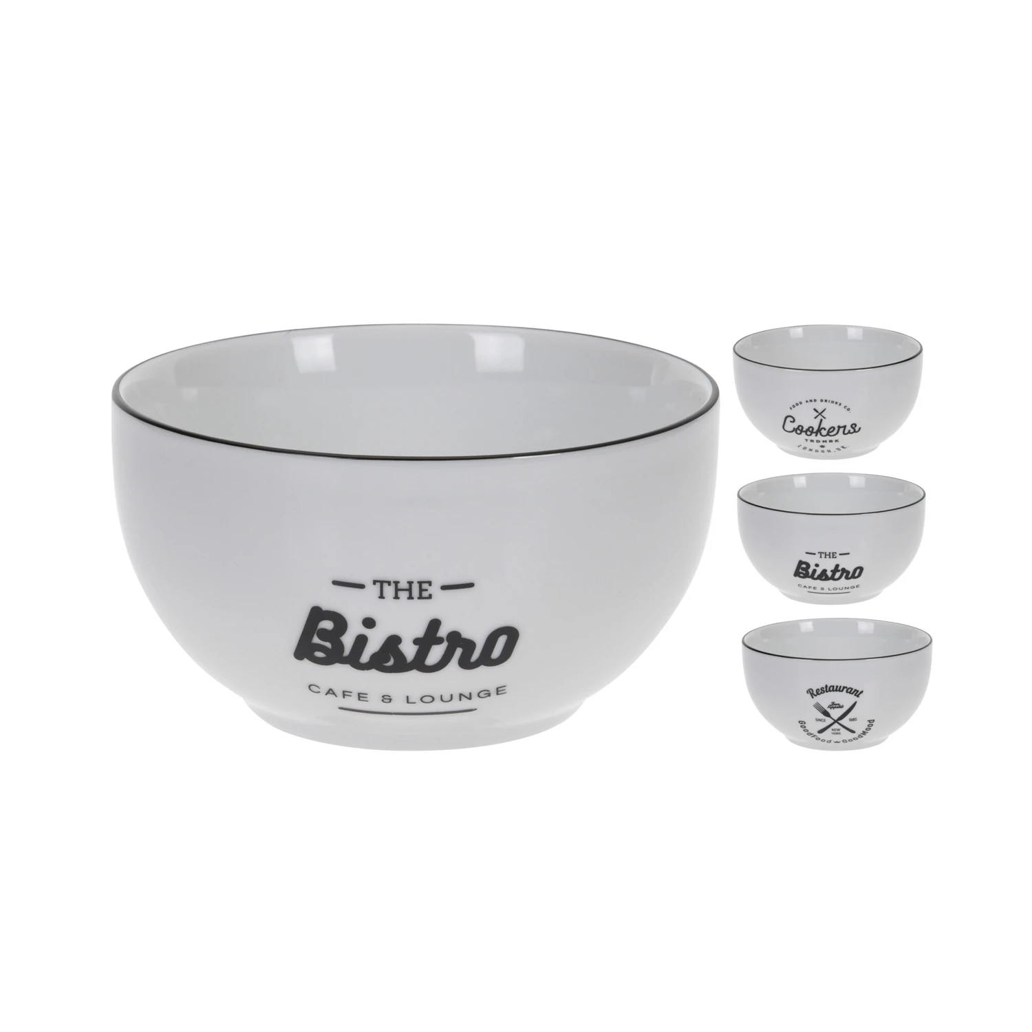 Kom Porselein Dia 14 Cm 3 Kom Porselein Dia 14 Cm