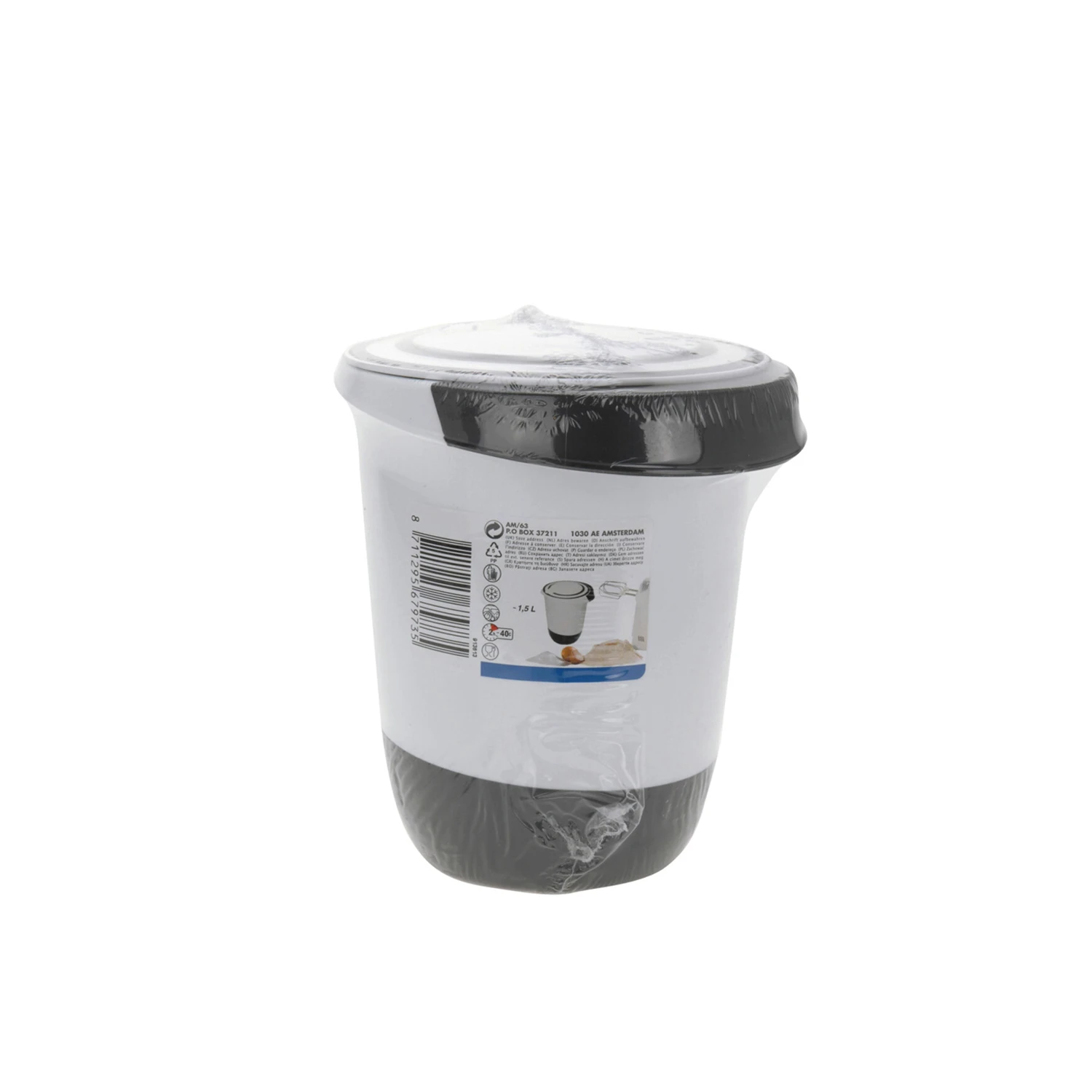 Merkloos Roerkom Met Deksel 1.5L 4 Merkloos Roerkom Met Deksel 1.5L - Afbeelding 2