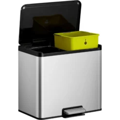 EKO Essential Recycling Pedaalemmer 2 X 15 Litermat RVS -Aanbiedingen Keuken Slim Winkel 102 4682 3 1