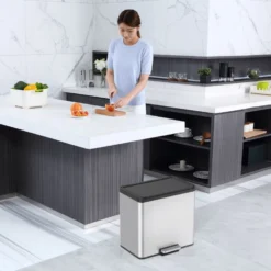 EKO Essential Recycling Pedaalemmer 2 X 15 Litermat RVS -Aanbiedingen Keuken Slim Winkel 102 4682 4 1