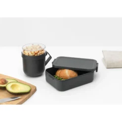 Brabantia Make En Take Lunchset 2 Delig Dark Grey -Aanbiedingen Keuken Slim Winkel 102 6665 4 1 1