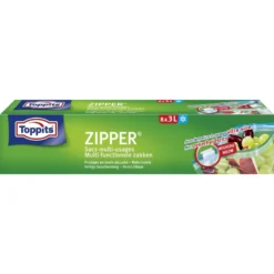 Toppits Zipper Multi-Functionele Zakken 3 Liter8 Stuks
