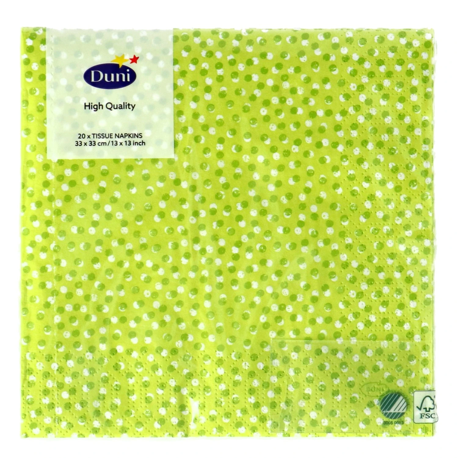 Servetten Playful Dots Kiwi 33x33 Cm 3 Servetten Playful Dots Kiwi 33x33 Cm