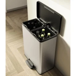 Curver Decobin Duo 26L/26L Zilver Metallic -Aanbiedingen Keuken Slim Winkel 141 1002 5 1