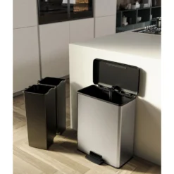 Curver Decobin Duo 26L/26L Zilver Metallic -Aanbiedingen Keuken Slim Winkel 141 1002 6 1
