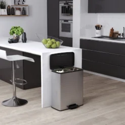 Curver Decobin Duo 26L/26L Zilver Metallic -Aanbiedingen Keuken Slim Winkel 141 1002 7 1