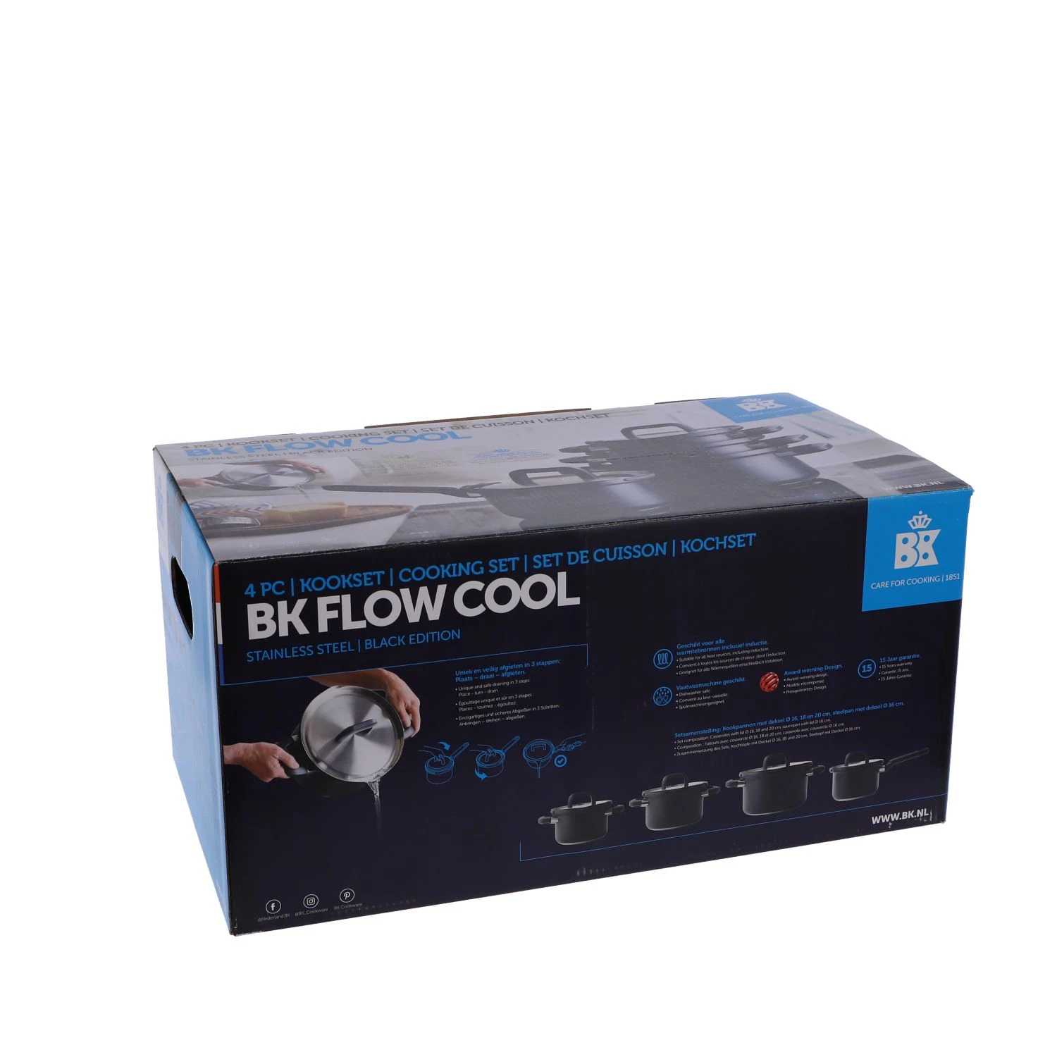 BK Flow Cool Black RVS Pannenset 4-delig 11 BK Flow Cool Black RVS Pannenset 4-delig - Afbeelding 9