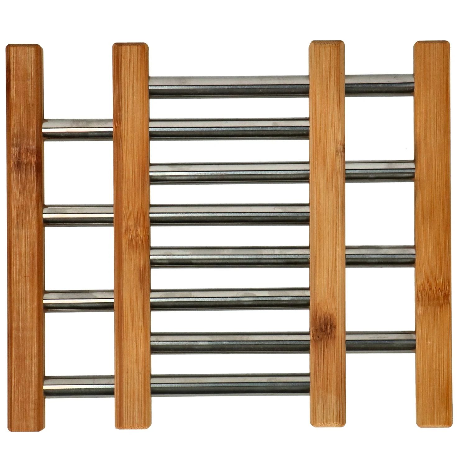 Onderzetter RVS Met Bamboe 21,5 X 22 Cm 7 Onderzetter RVS Met Bamboe 21,5 X 22 Cm - Afbeelding 6