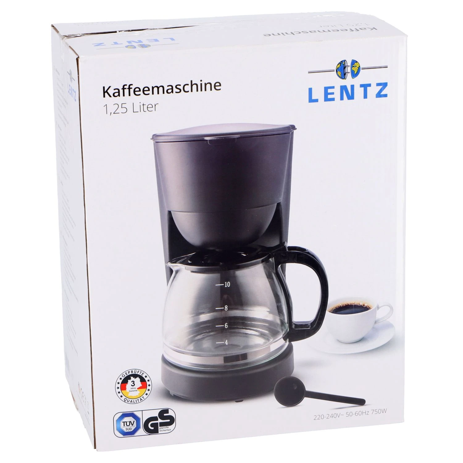 Koffiezetapparaat 1,25L Zwart 750W 7 Koffiezetapparaat 1,25L Zwart 750W - Afbeelding 5