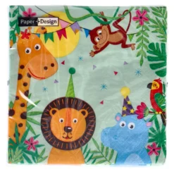 Servetten Party Animals 33x33 Cm